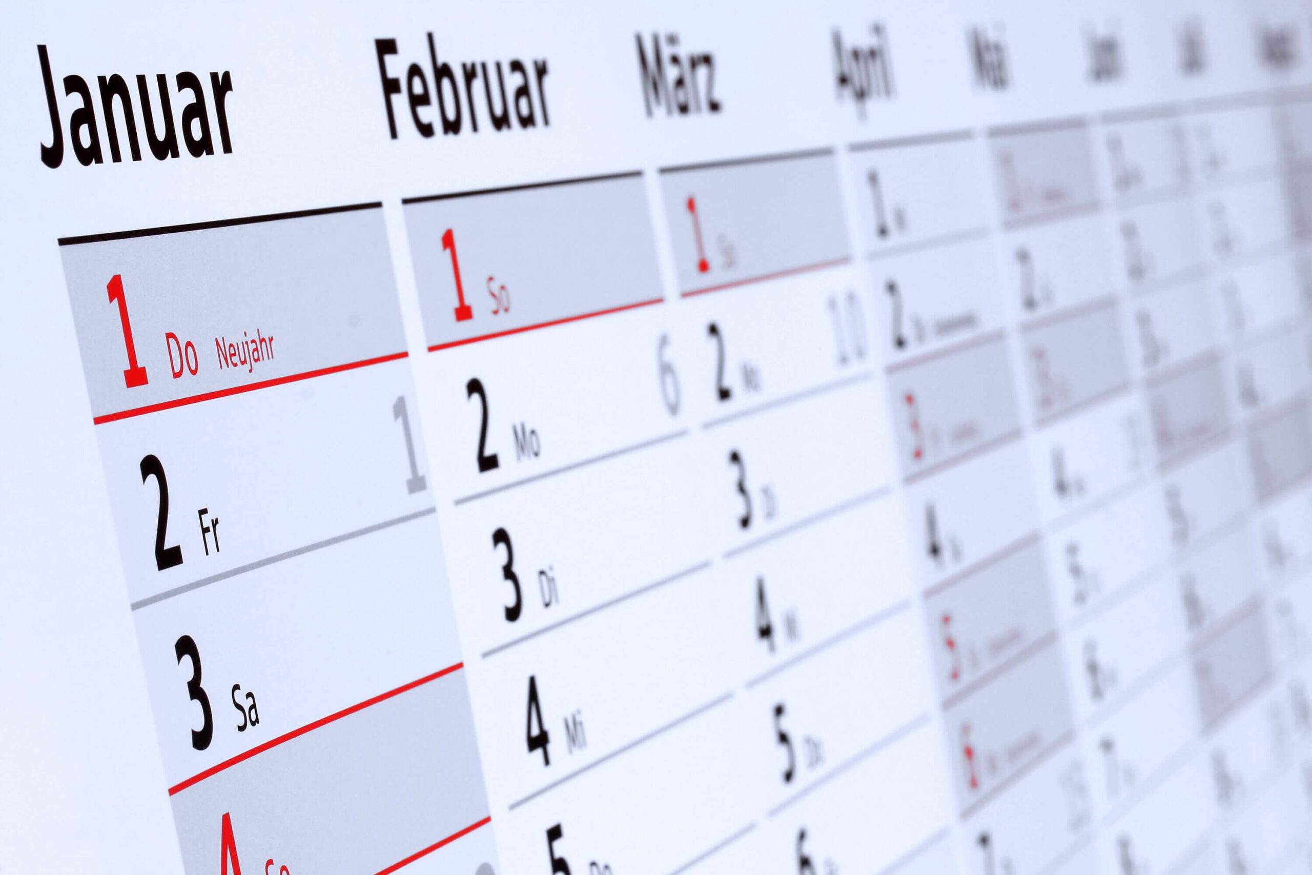 weboptimiert-Jahresplanung Kalender