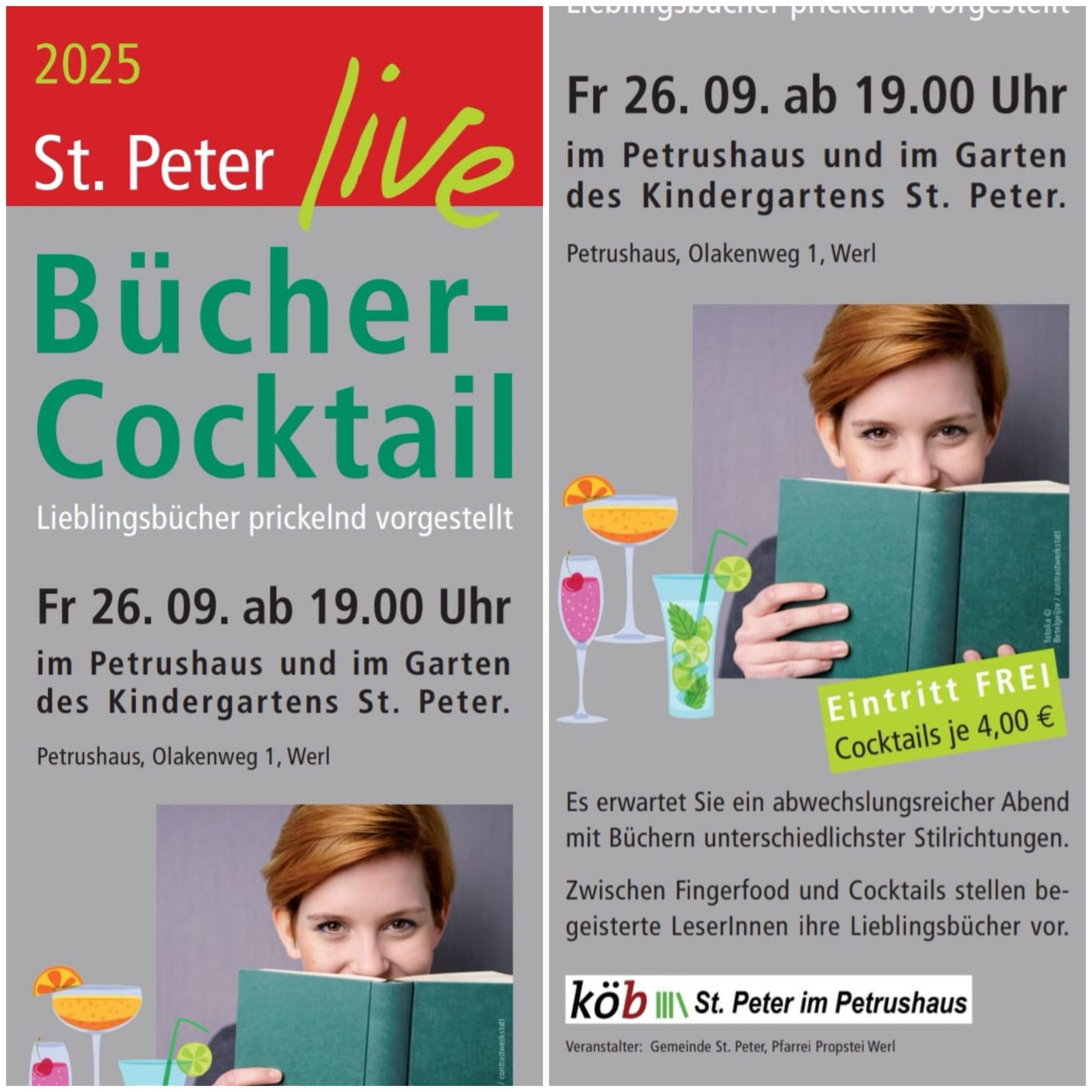 Plakatcollage Büchercocktail